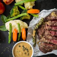 Hovězí steak s hořčičnou omáčkou