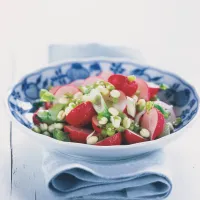 Ředkvičkový salát s mladou cibulí