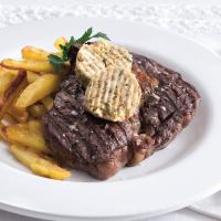Rib-eye steak s bylinkovým máslem