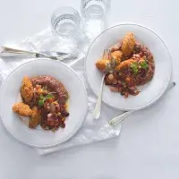 Rybí krokety s fazolovým pyré & salátem Rybí krokety s fazolovým pyré & salátem