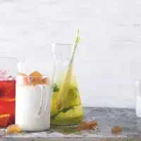 Šípkový ledový čaj s malinami a pomerančem