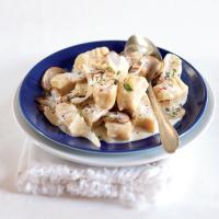 Smetanovo-houbové gnocchi