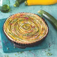 Spirálový zeleno-žlutý cuketový koláč Spirálový zeleno-žlutý cuketový koláč