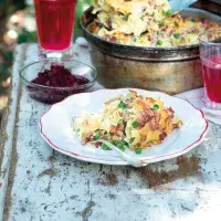 Šunkofleky s hráškem