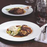 Husí roláda,  kedlubna à la zelí a tvarohové šišky