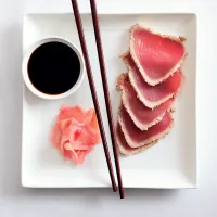 Tuňákové carpaccio se sezamem a terijaki