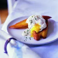 Zastřená vajíčka na bagetě