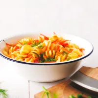 Fusilli s karotkovým krémem Fusilli s karotkovým krémem