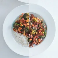 Wok s brokolicí a omáčkou z černých fazolí + hovězí steak Wok s brokolicí a omáčkou z černých fazolí + hovězí steak