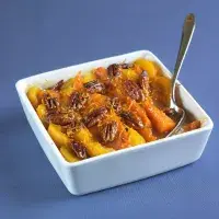 Zapečené sladké brambory s meruňkami