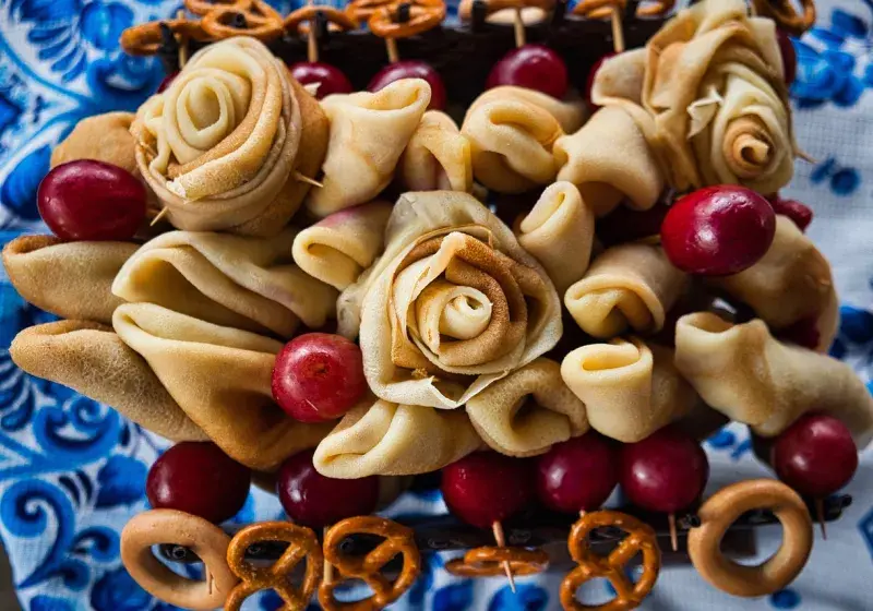 Palačinky ve tvaru květiny